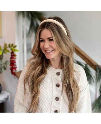 Women's Classic Padded Thin Headband  - Cream