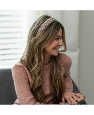 Women's Classic Padded Tweed Headband - Espresso Maroon