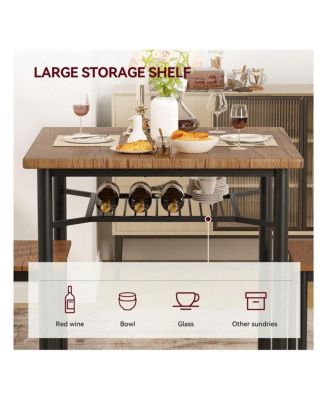 Kitchen Table Dining Table Set 3 Piece Dining Table Set For 2 Square Kitchen Table Set for Dining Room, Home Office