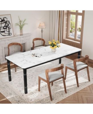 Kitchen Table 79 inch Large Industrial Dining Room Table for Dining Room, Home Office, Living Room