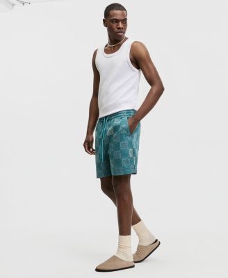Men's Textured Checker Shorts