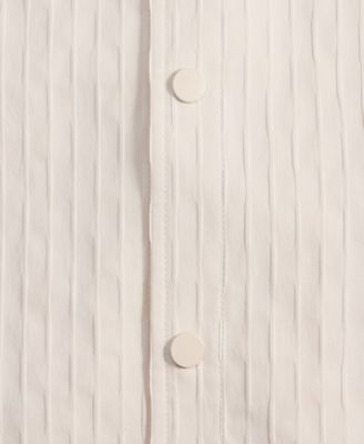 Men's Relaxed-Fit Crinkle Stripe Short-Sleeve Shirt