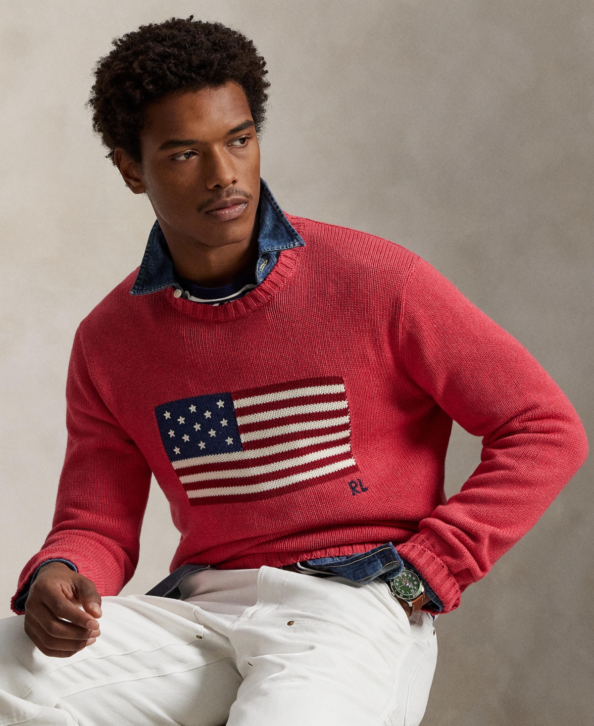 Polo Ralph Lauren Unisex The Iconic Flag Sweater