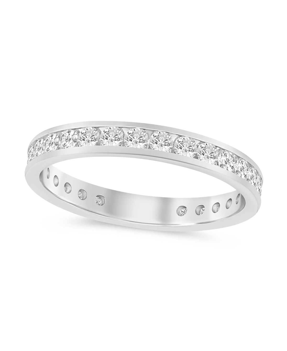 Diamond Channel Set Eternity Band (1 ct. t.w.) 14k White Gold