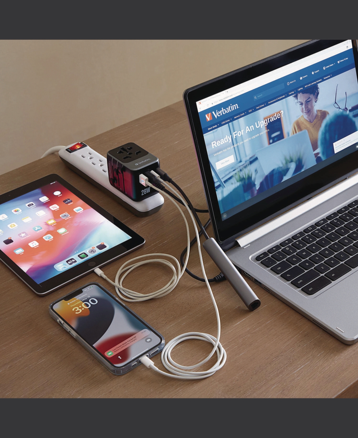 Verbatim 32122 Uta-07 3-usb-a/3-usb-c Universal Travel Adapter