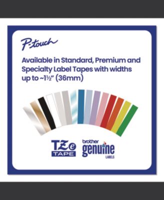 TZE2312PKG Tze Standard Adhesive 0.47 in. x 26.2 ft. Laminated Labeling Tapes - Black On White (2/Pack)