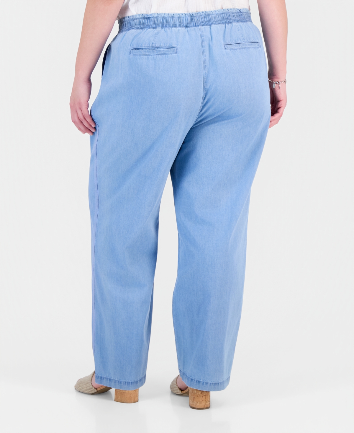 Style & Co Plus Tie-Waist Wide-Leg Pants, Macy's Exclusive