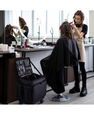 Rolling Makeup Train Case Soft Sided Travel Cosmetic Organizer Storage with Travel Make Bag Backpack