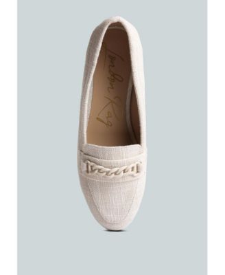 Womens Abeera Chain Embellished Loafers