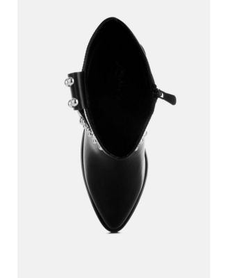 Womens Altair Studded Harness Detail Boots