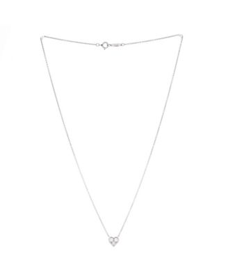 Heart 3 Diamond Pendant Necklace