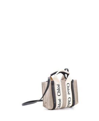 Mini Woody Convertible Tote Canvas with Leather