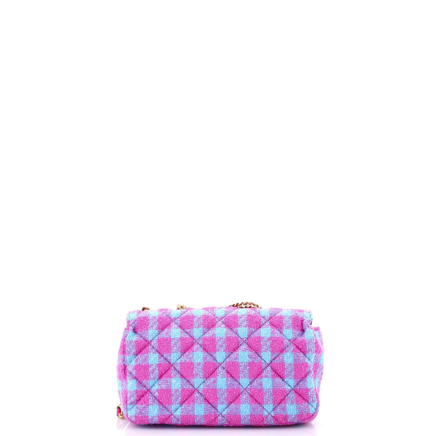 Mini Medusa Icon Chain Flap Bag Quilted Tweed
