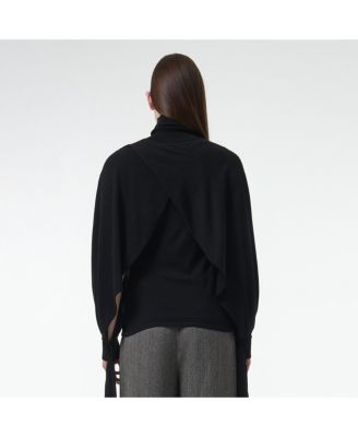 Women's Layered Butterfly Sleeve Knitted Sweater