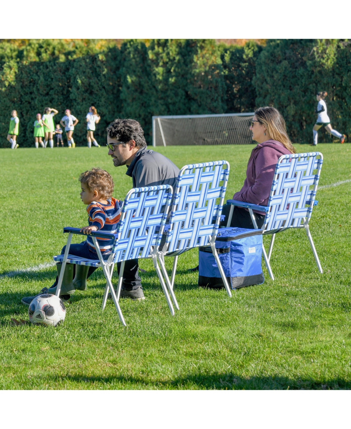 Camp & Go 2 x 2 x 3 ft Multi Classic Web Folding Chair