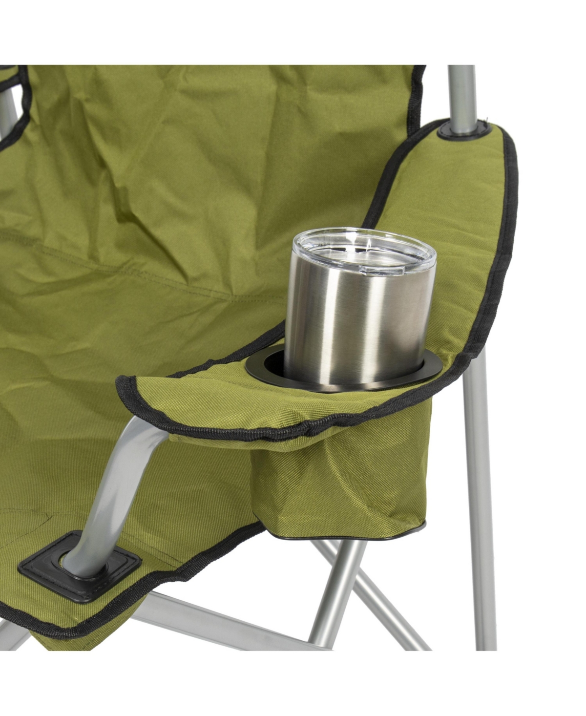 Camp & Go 3 x 2 x 3 ft Green Heavy Duty Folding Quad Chair