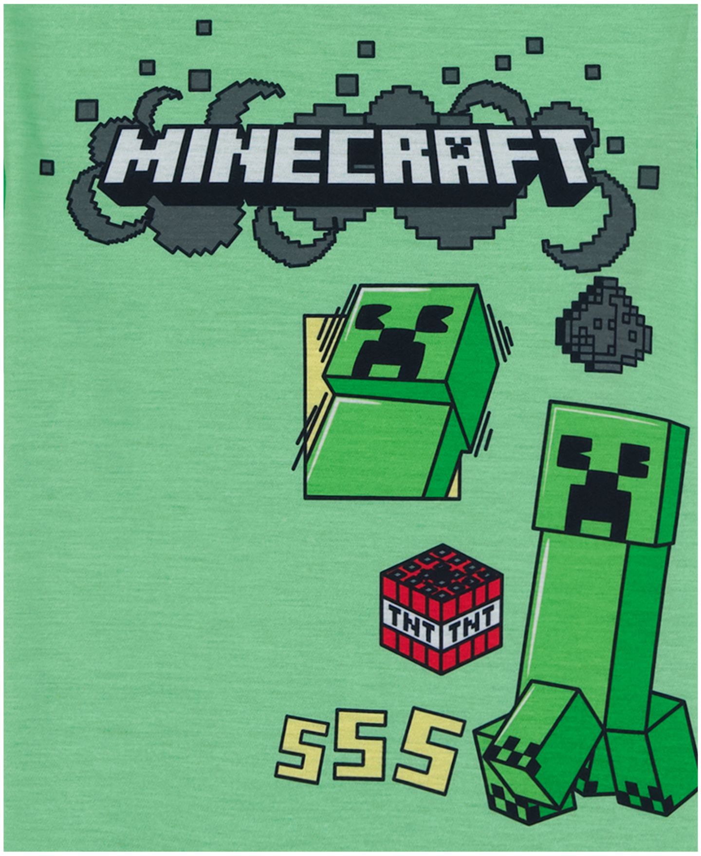 Minecraft Boys' 6-12 Graphic Short-Sleeve Top, Short and Pants, 3-Piece Pajama Set, цвет: Зелёный — фото 3