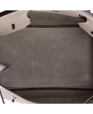 Birkin 30 Handbag Grey Epsom with Palladium Hardware