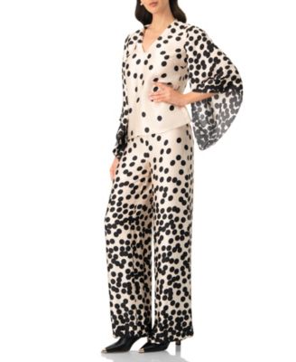 Women's Wide-Leg Polka Dot Palazzo Trousers