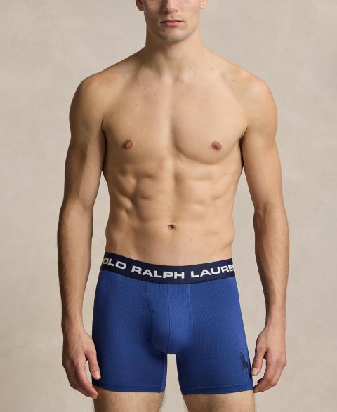 Мужские трусы Polo Ralph Lauren Perfect Pouch Boxer Briefs, цвет: Синий / Тёмно-синий
