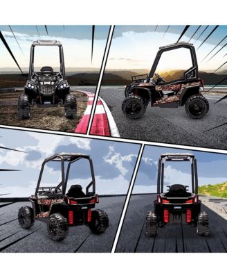 12V Kids UTV with Music, Lights, MP3/USB, Suspension, Camo