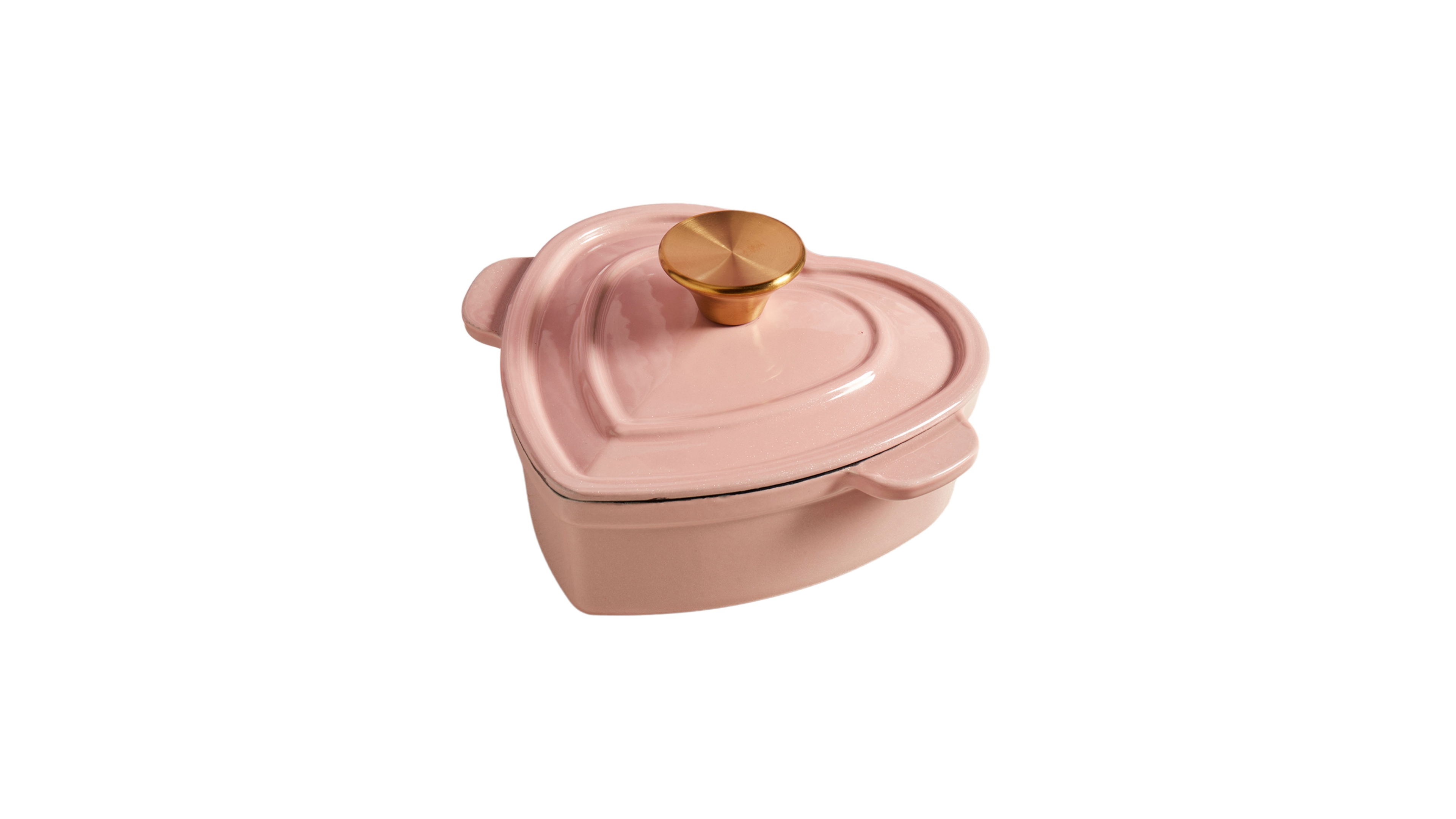 Smith and Clark Ironworks 1-Quart Enameled Cast Iron Heart-Shaped Dutch Oven