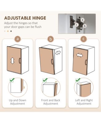 71" Tall Melamine-Coated Adjustable Shelves Glass Doors Microwave Space Pantry Storage Cabinet