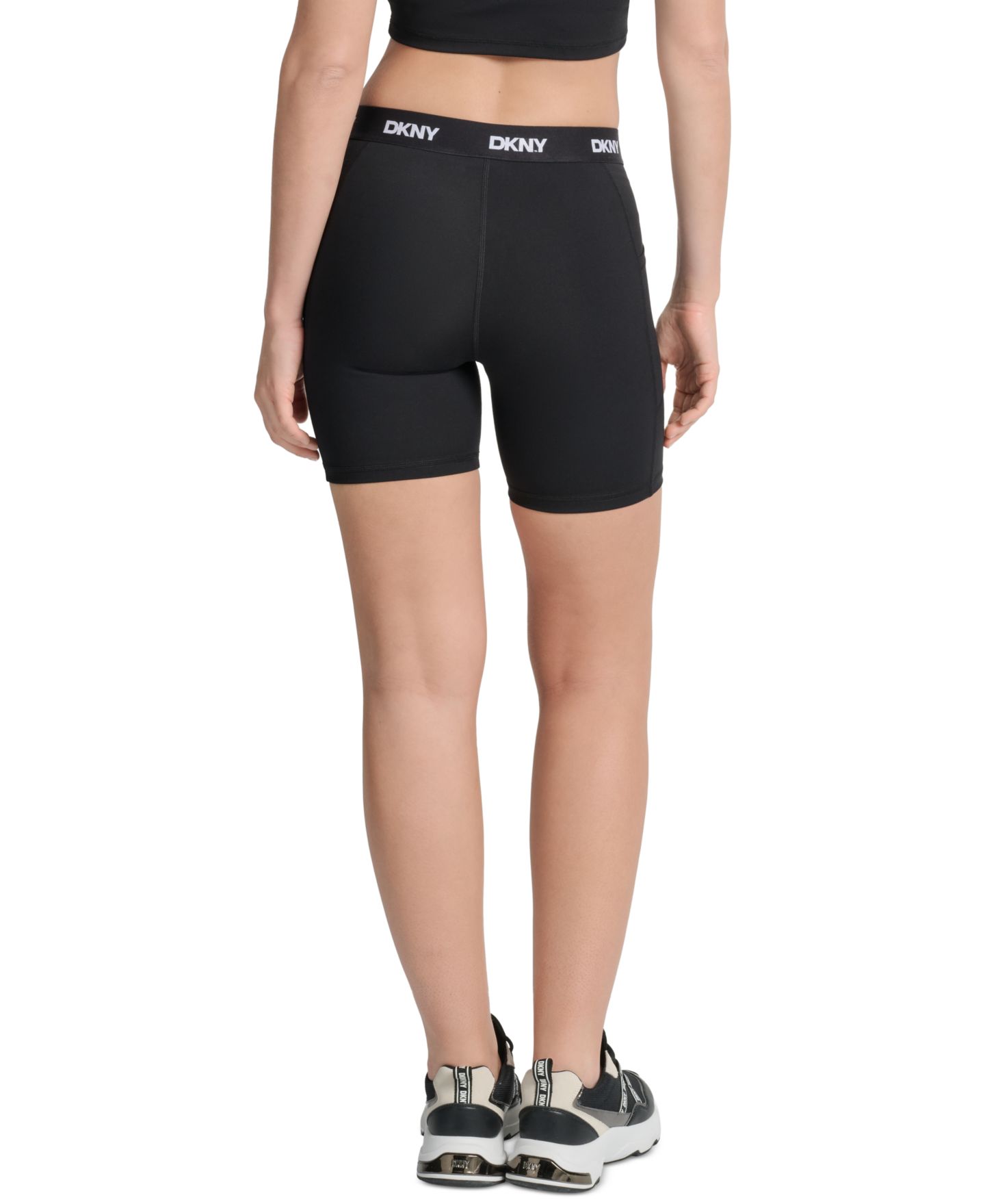 Женские шорты DKNY Balance Compression Super High-Rise 6 Bike Shorts, цвет: Чёрный — фото 5