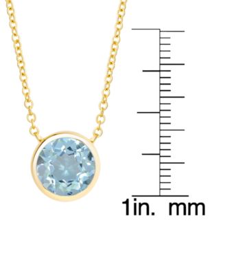 2-Piece Amethyst (2.60 ct. t.w.) and Round Bezel Necklace and Stud Earrings Set in 14k Gold Over Sterling Silver (Also Available in Garnet, Blue Topaz)