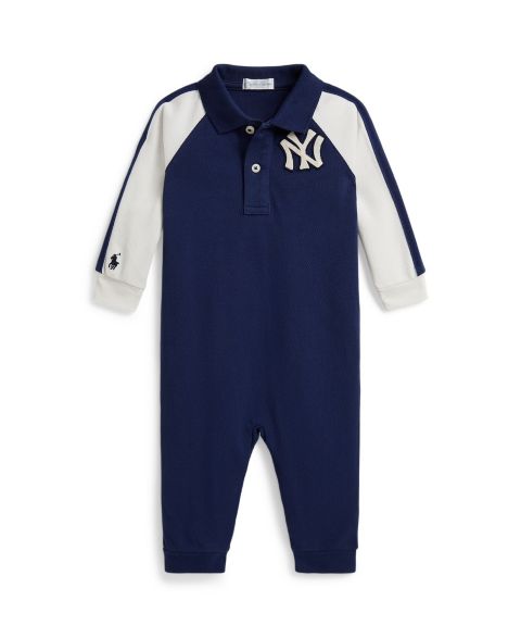 Детский комбинезон Polo Ralph Lauren Yankees с воротником-поло, для мальчика, цвет: Тёмно-синий