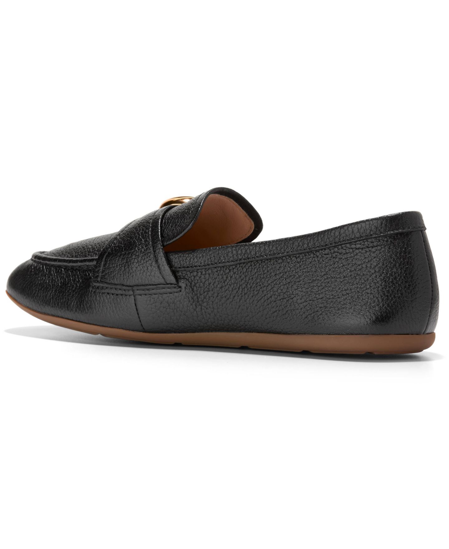 Женские туфли Cole Haan Grand Ambition Alette Slip-On Buckle, цвет: Чёрный кожаный — фото 3