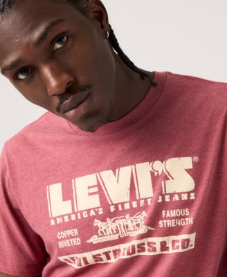 Men's Graphic Logo Detail Crewneck T-Shirt