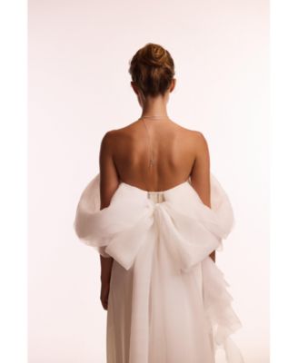 Womens Dreamy off-shoulder blouse with meringue flounces