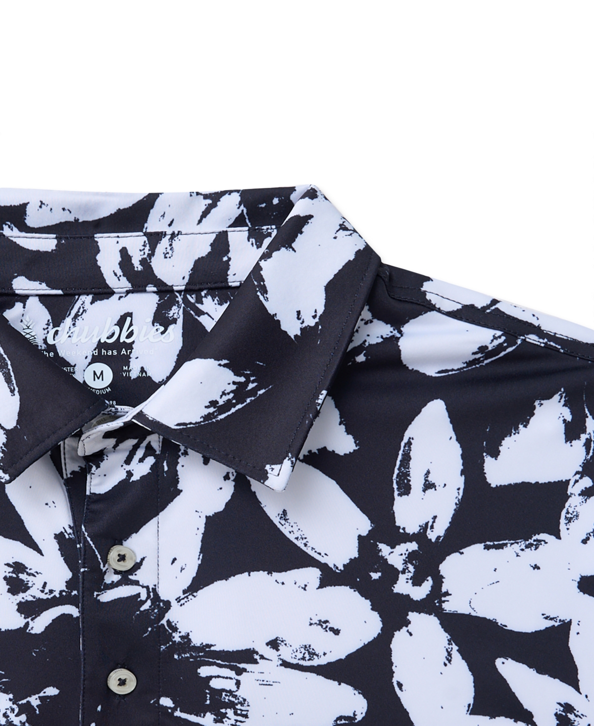 Chubbies Men's Full Contrast Performance Short-Sleeve Polo Shirt - Black