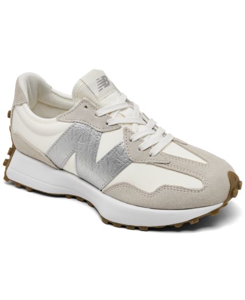 Женские кроссовки New Balance 327 Sneakers, цвет: Серебристый