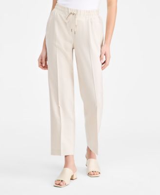 Women's Linen-Blend Pull-On Pants