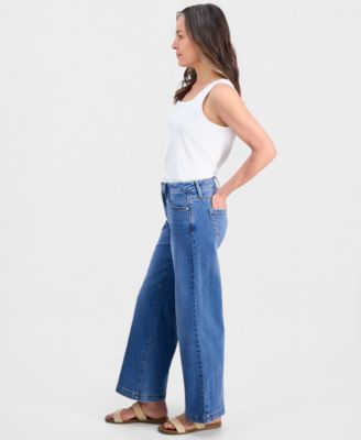 Petite High-Rise Wide-Leg Jeans