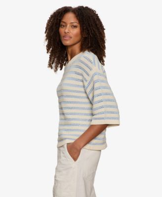 Women's Elle Bell-Sleeve Crew Neck Sweater T-Shirt