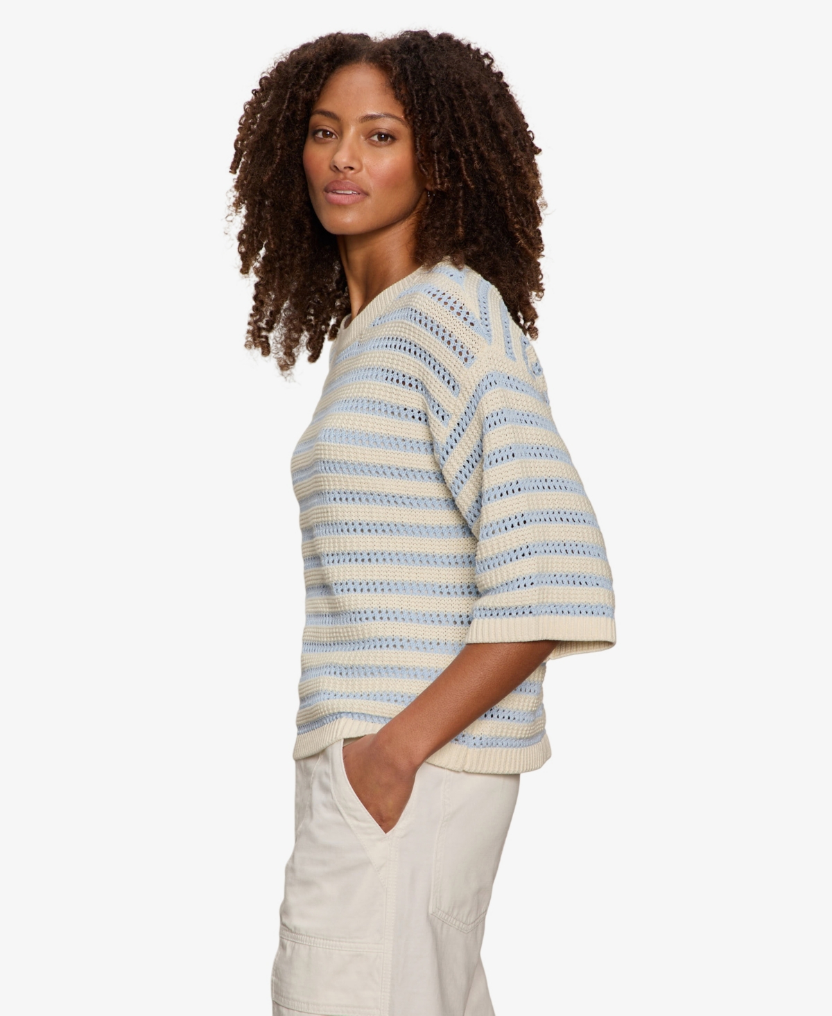 Sanctuary Women's Elle Bell-Sleeve Crew Neck Sweater T-Shirt