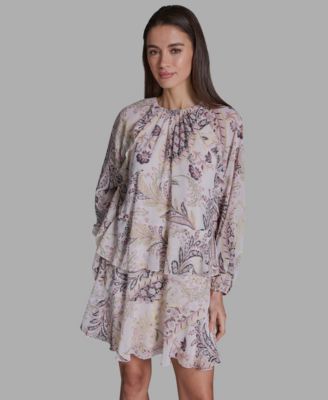 Women's Tiered Crewneck Shift Dress