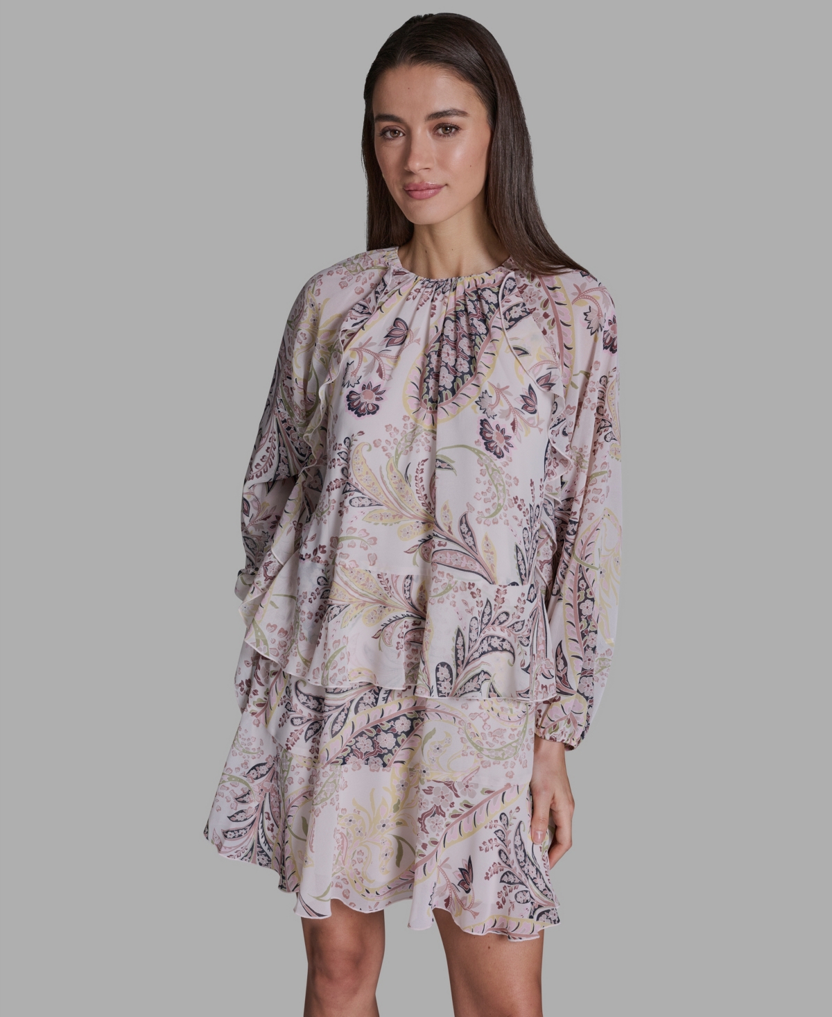 Bcbg Women's Tiered Crewneck Shift Dress