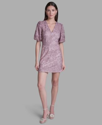 Women's Floral Embroidered Mini Dress