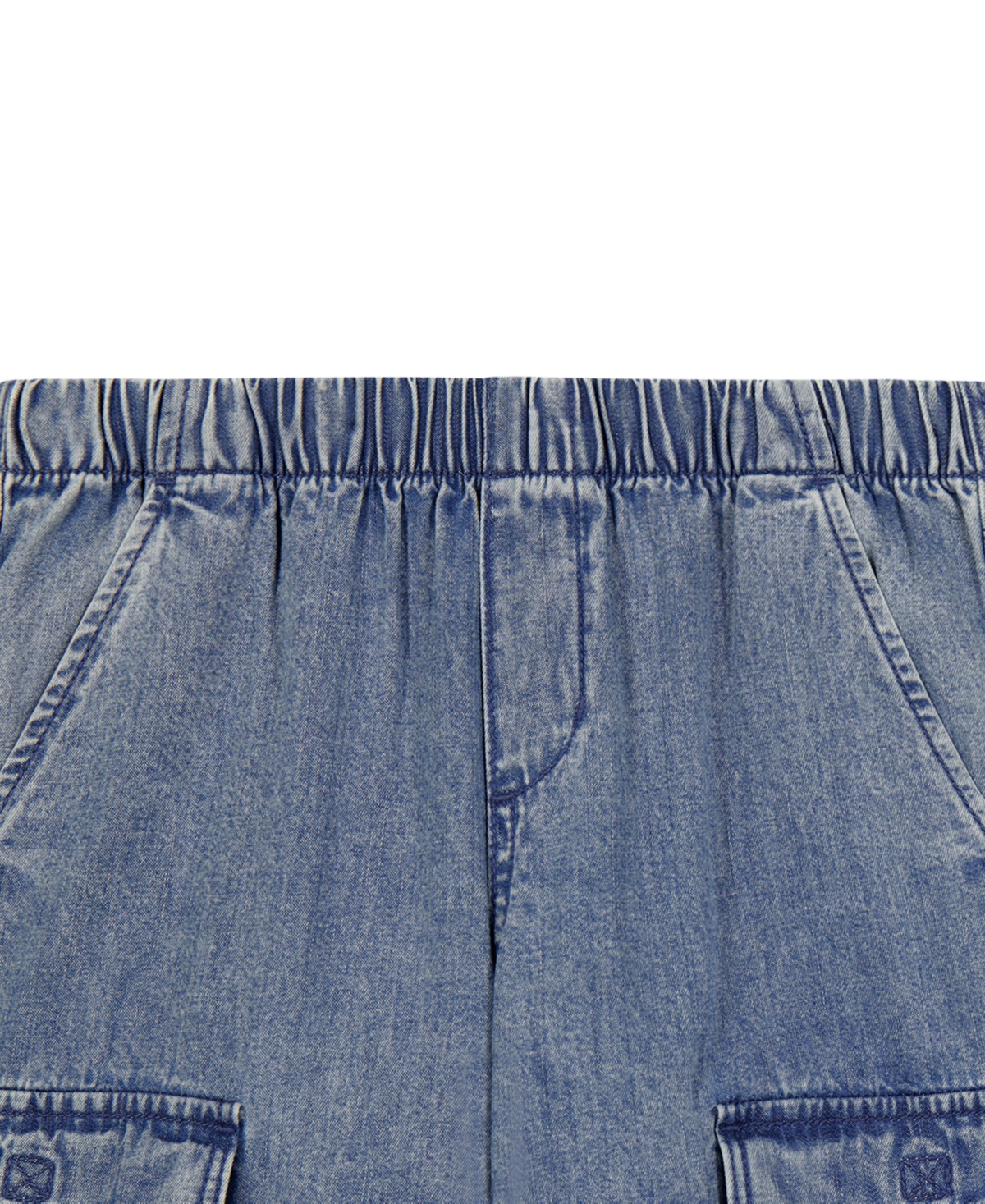 Calvin Klein Girls' 7-16 Denim Pull-On Cargo Pants