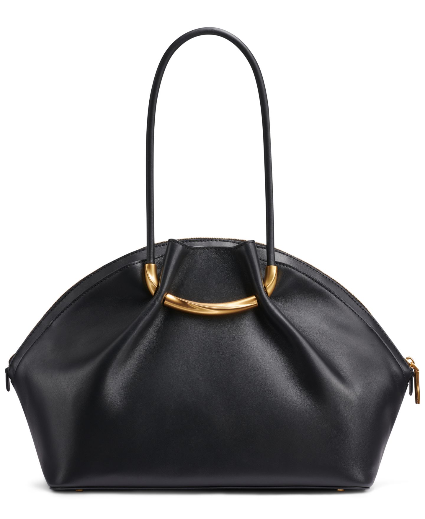 Женская сумка Donna Karan New York Magnetic Extra-Large Oxford Satchel, цвет: Чёрный / Золотой — фото 2