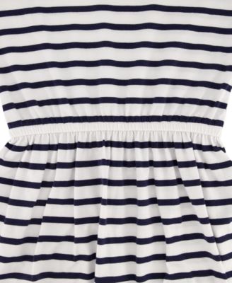 Girls' 7-16 Boat Neck Stripe Dress