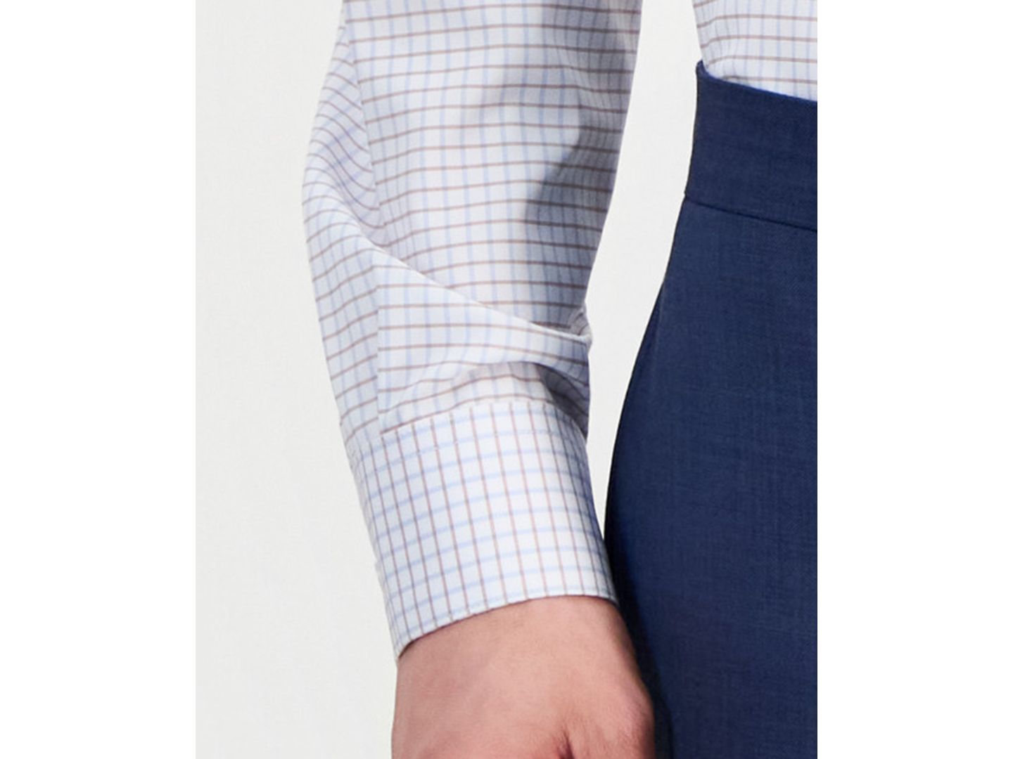 Мужская рубашка Dylan Park Slim-Fit Performance Four-Way Stretch Dress Shirt, цвет: Белый — фото 3