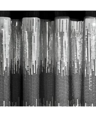 Night Sky Window Curtain Panel, Single 42"W x 84"L - Sequin Backdrop Curtain - Room Darkening Curtains