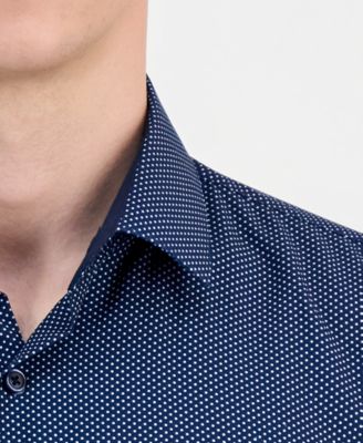 Men's Slim-Fit Performance Four-Way Stretch Dress Shirt