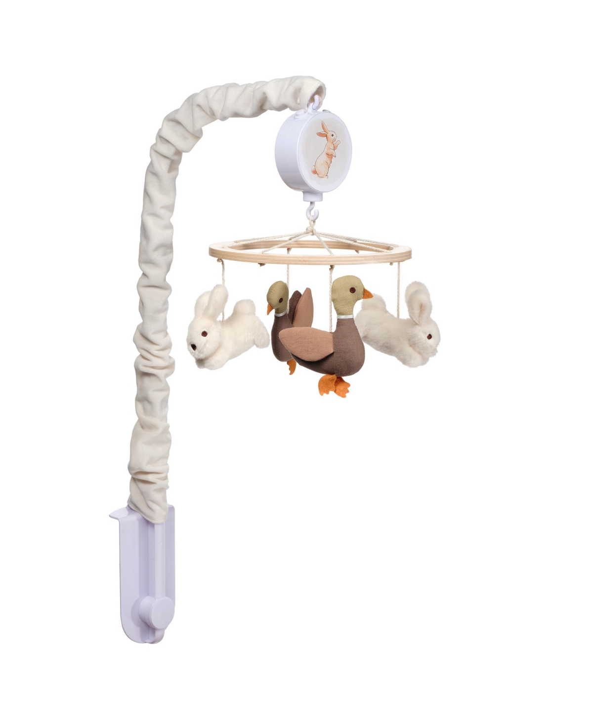 Lambs & Ivy Signature Bunny Hop Musical Baby Crib Mobile Soother Toy