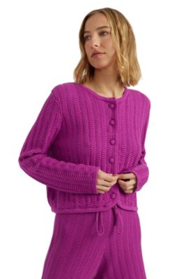 Women's Cotton Crochet Cardigan